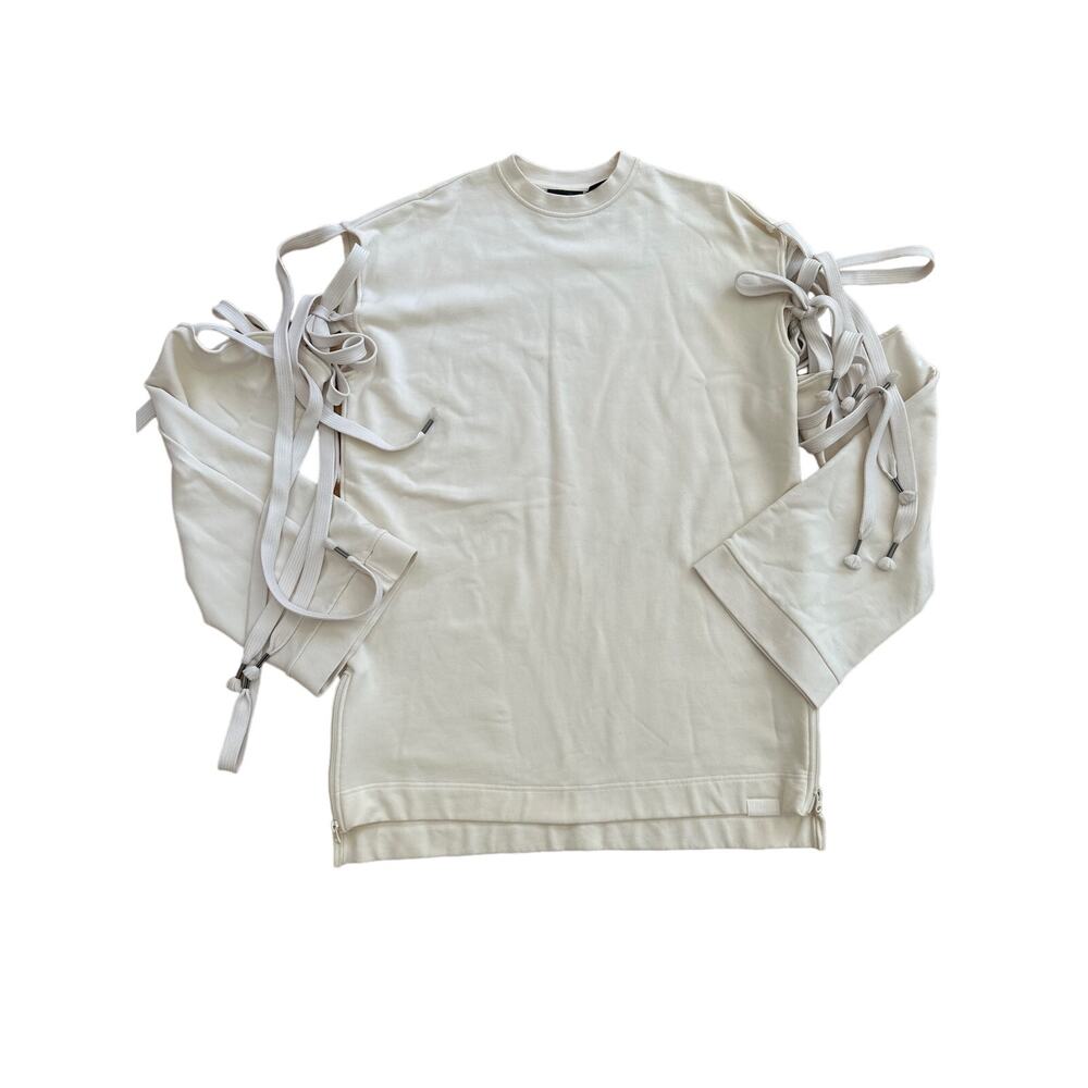 Fenty by Rihanna x Puma - Long Tie Sleeve Sweatshirt Dress in Beige